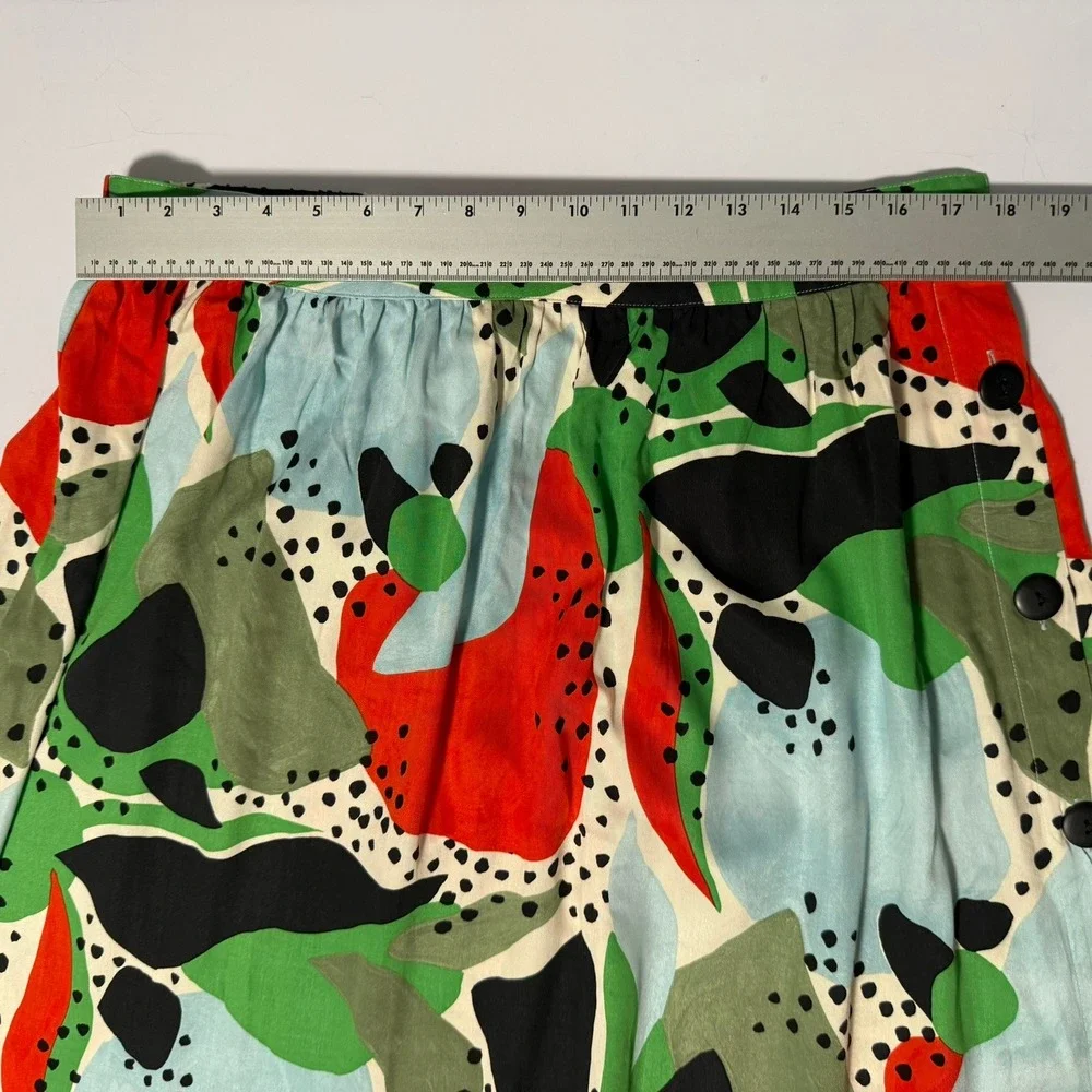 Anthropologie Corey Lynn Calter Midi Skirt Abstract Polka Dot Multicolor XL